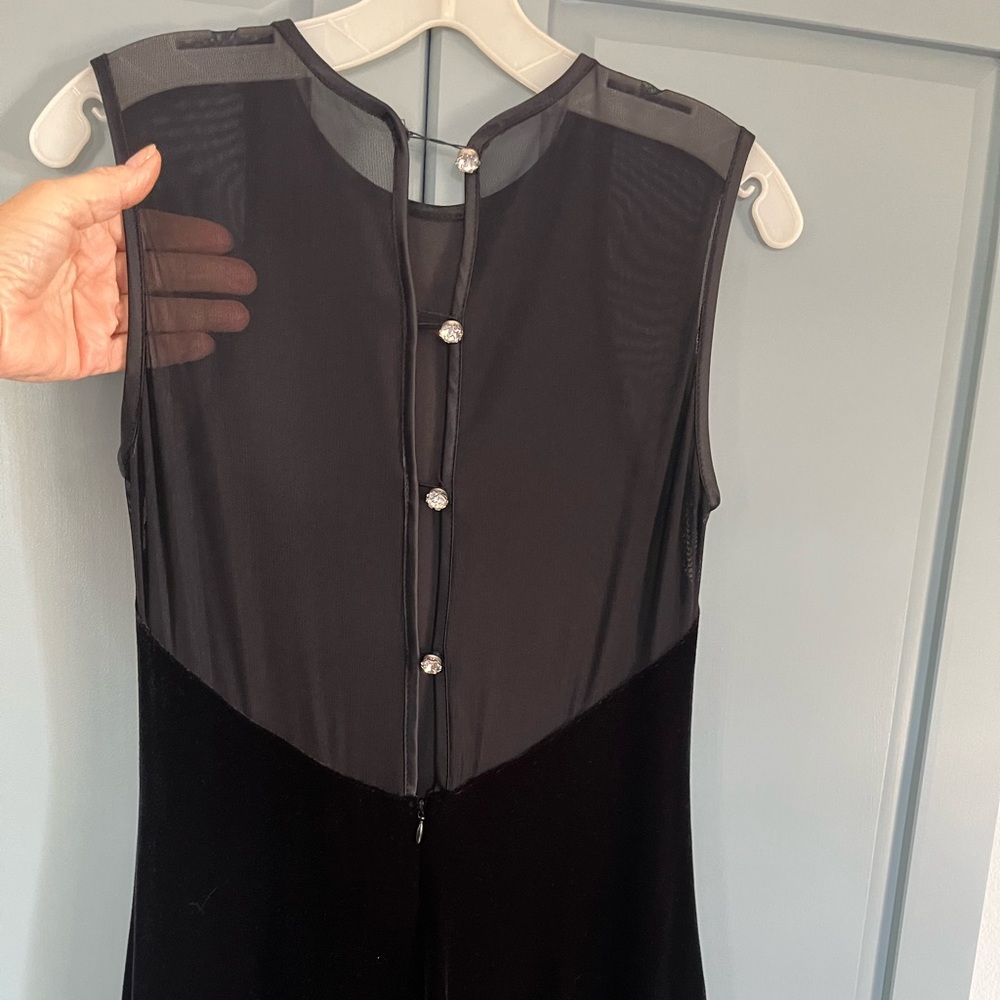 Gorgeous Black Stretch Velvet Gown